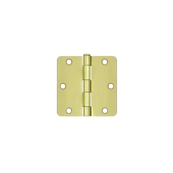 S35R44 1/4 Radius Hinges Brushed Brass, 10PK